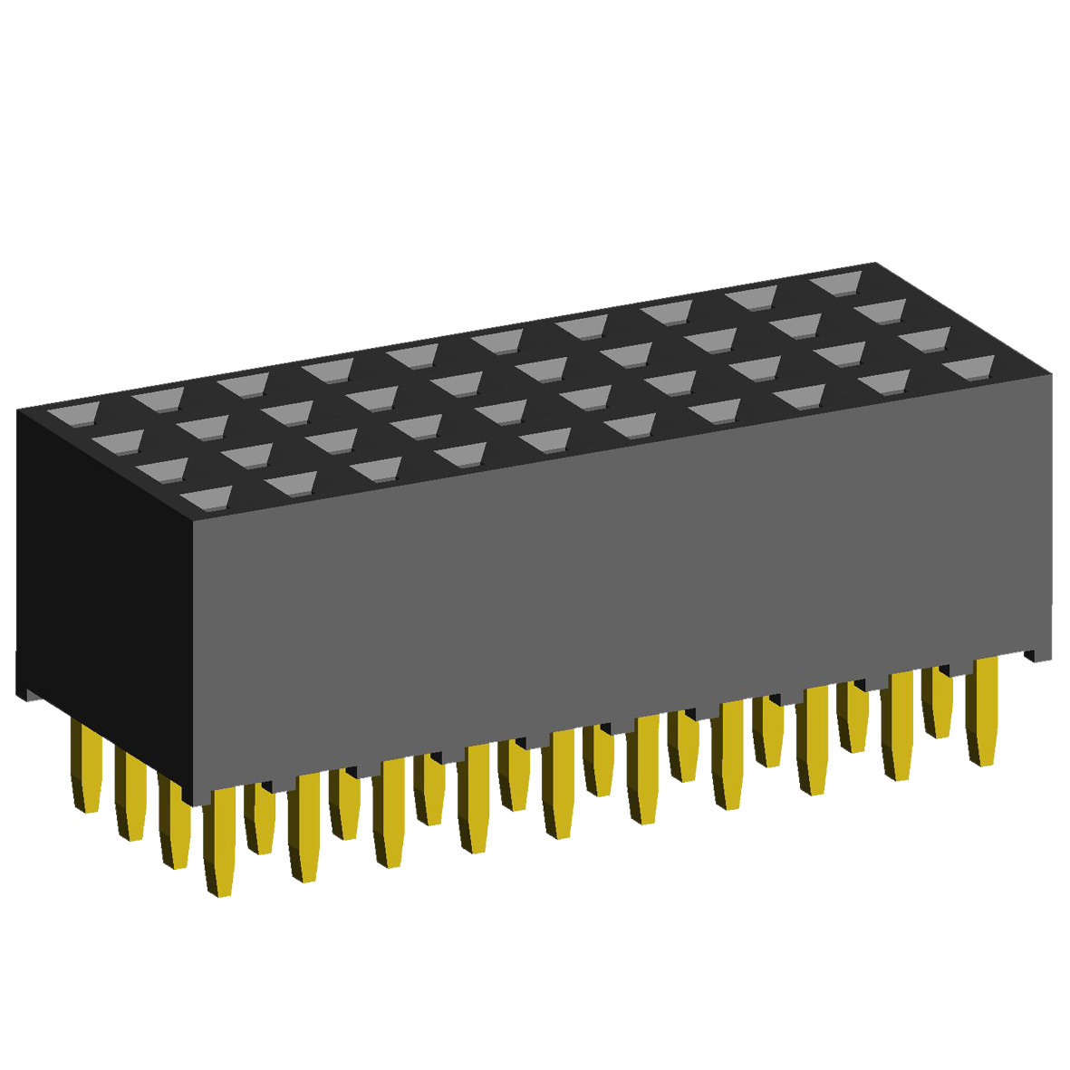 2.00mm PCB Socket Quadruple Rows Straight Dip Type.(H=6.35)